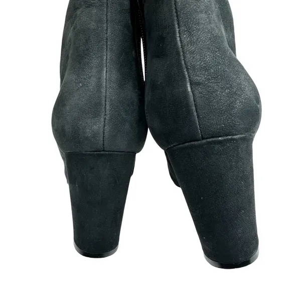 See by Chloe Nubuck Leather Boots 37.5 Black Heeled Modern