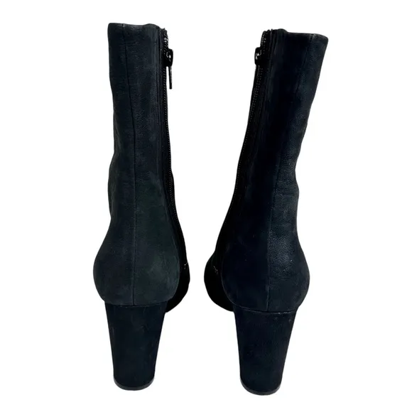 See by Chloe Nubuck Leather Boots 37.5 Black Heeled Modern