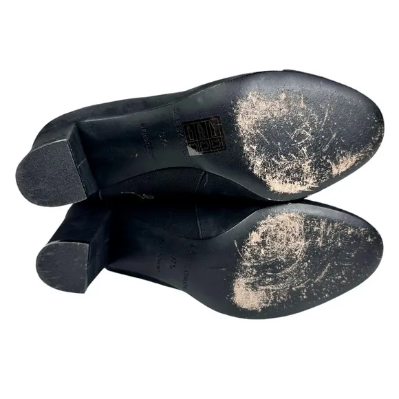 See by Chloe Nubuck Leather Boots 37.5 Black Heeled Modern