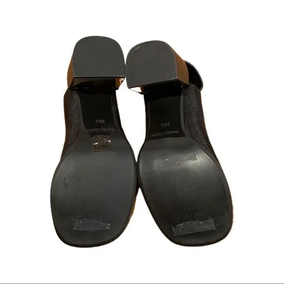 See by Chloe Leather Open Toe Slingback Sandals