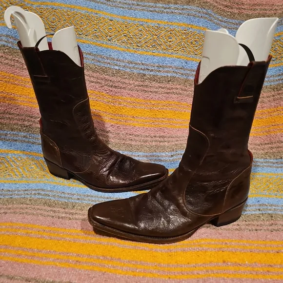 Sendra Men's Dark Brown Leather Boots size 9.5