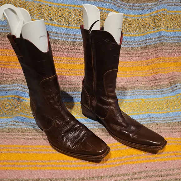 Sendra Men's Dark Brown Leather Boots size 9.5