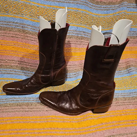 Sendra Men's Dark Brown Leather Boots size 9.5