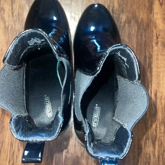 Seychelles Gracie Patent Leather Platform chunky ankle goth Boot 10