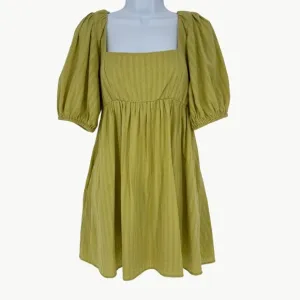 Show Me Your Mumu Women's Smitten Babydoll Mini Dress | Medium | Pear Green