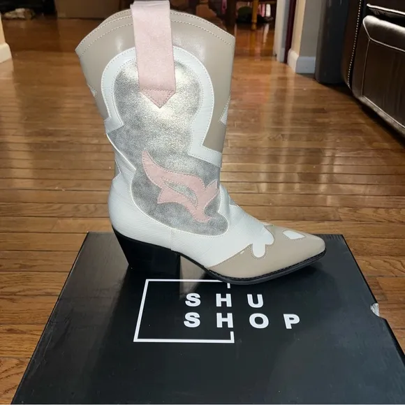 ShuShop Zizi Western Boots 710 Gold Multi Women’s Size 8