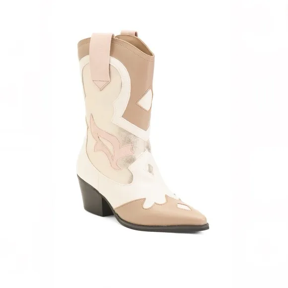 ShuShop Zizi Western Boots 710 Gold Multi Women’s Size 8