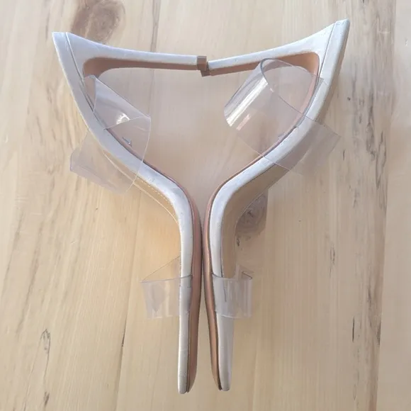 Shutz Ariella Clear Heels Sandals 8.5
