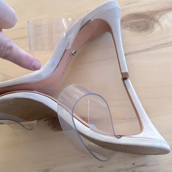Shutz Ariella Clear Heels Sandals 8.5