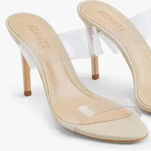 Shutz Ariella Clear Heels Sandals 8.5