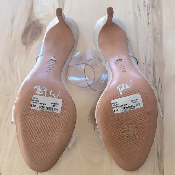 Shutz Ariella Clear Heels Sandals 8.5