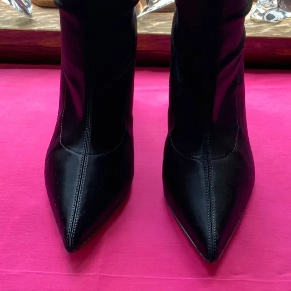 Sigerson Morrison Black &quot;Raso Elastico&quot; Mid Calf Boots US9