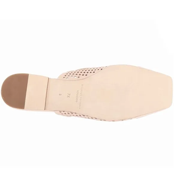 SIGERSON MORRISON Galli nude beige patent leather mules flat heel sandals 7.5