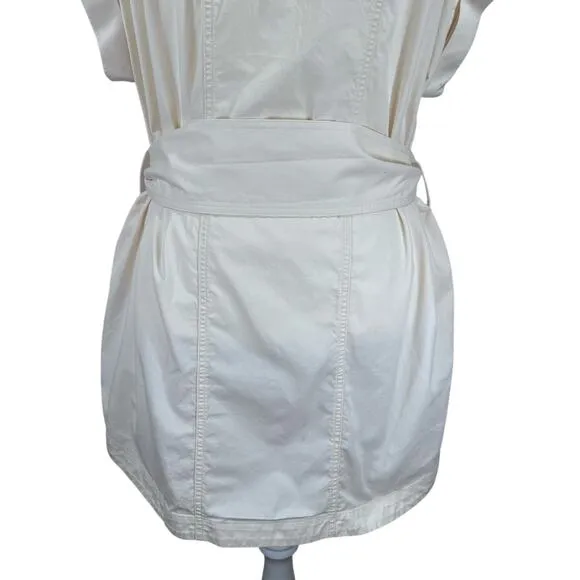 Significant Other Lenny Ivory Mini Shirt Dress Women's 8 Casual Coastal Neutral