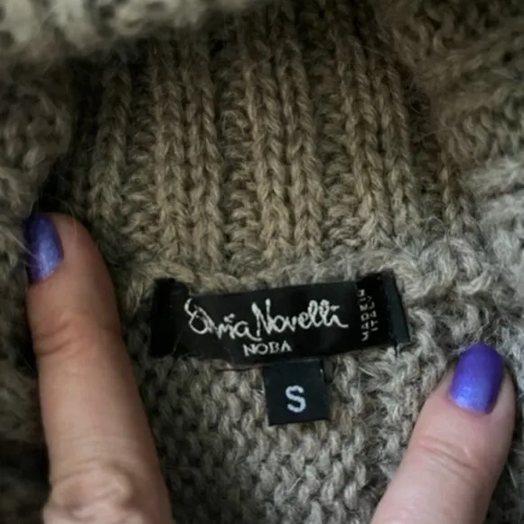 Silvia Novelli Noba Women's Italian Wool Tunic Sweater Made in Italy Size Small