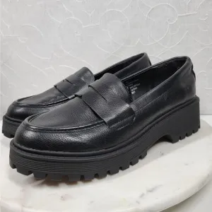 Sincerely Jules Chunky Lug Penny Loafers Womens 15 Black Platform Rocker Slip On