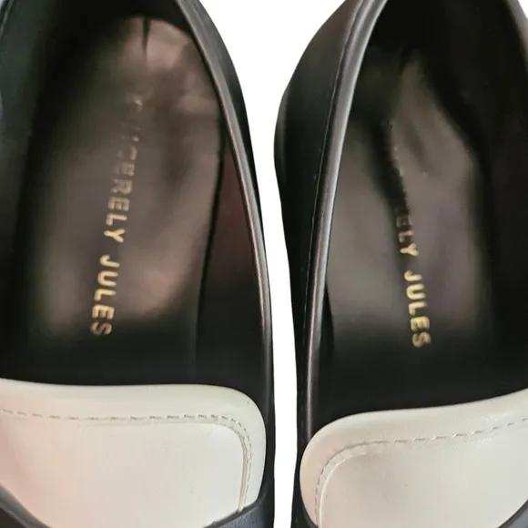 Sincerely Jules Rocker Black Chunky Platform Penny Loafers size 8.5