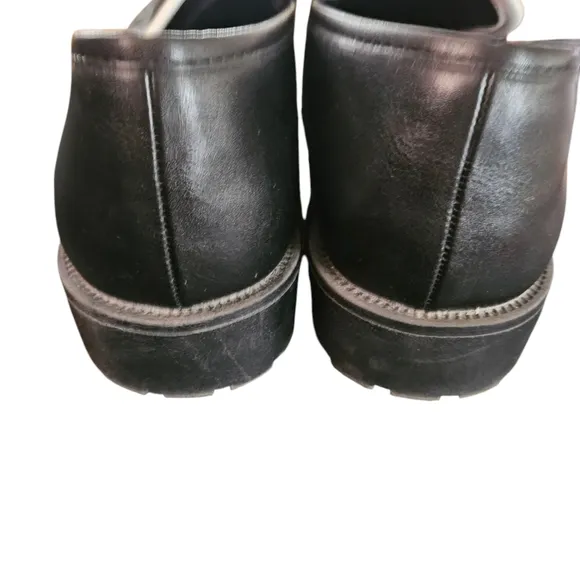 Sincerely Jules Rocker Black Chunky Platform Penny Loafers size 8.5
