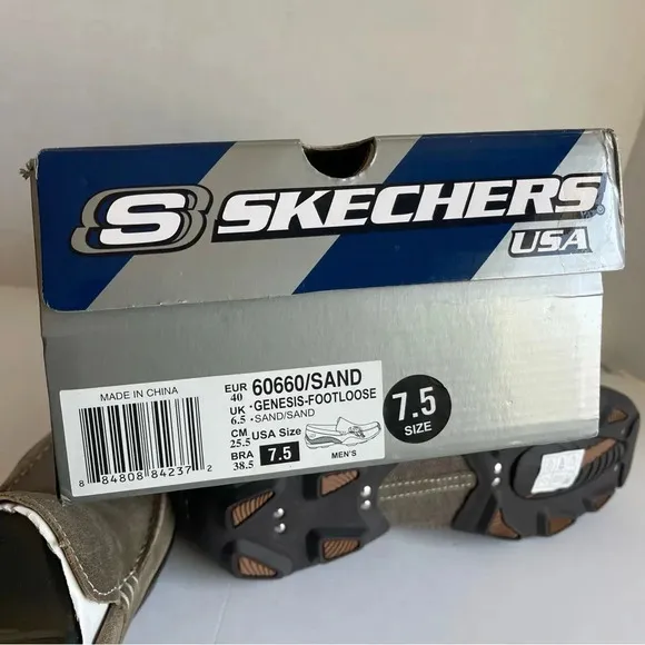 Skechers Men's Footloose Phoenix DistressedBrown Driving Loafers 60660 Size 7.5