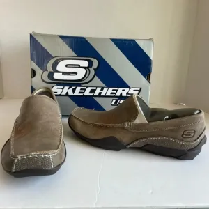 Skechers Men's Footloose Phoenix DistressedBrown Driving Loafers 60660 Size 7.5