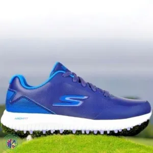 Skechers Women's Wide Fit Go Golf Max 2 Sneakers, Style 123030, Blue/Multi, 10‎