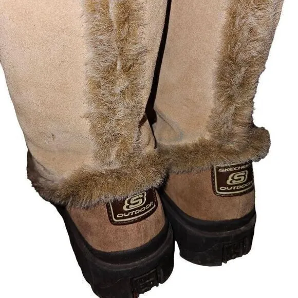 Sketchers‎ platform fur boots