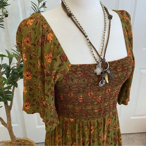 Smocked Mini Dress, Open Back that Ties in back