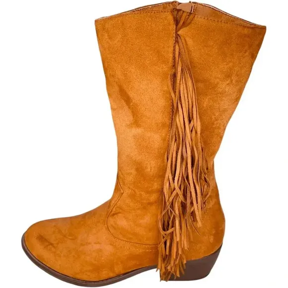 Soda Elvo-S Mid-calf Boots with Side Fringe