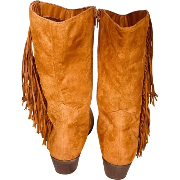 Soda Elvo-S Mid-calf Boots with Side Fringe