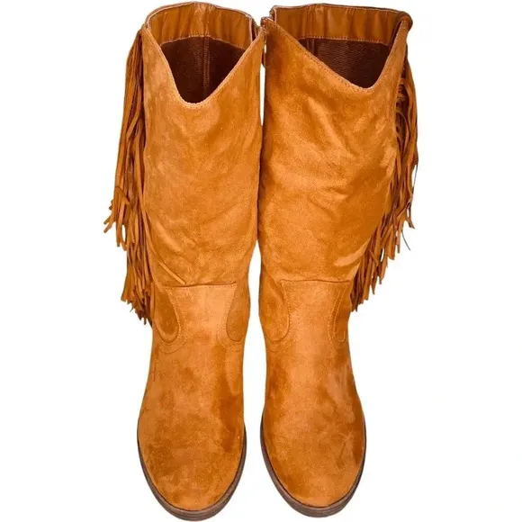 Soda Elvo-S Mid-calf Boots with Side Fringe
