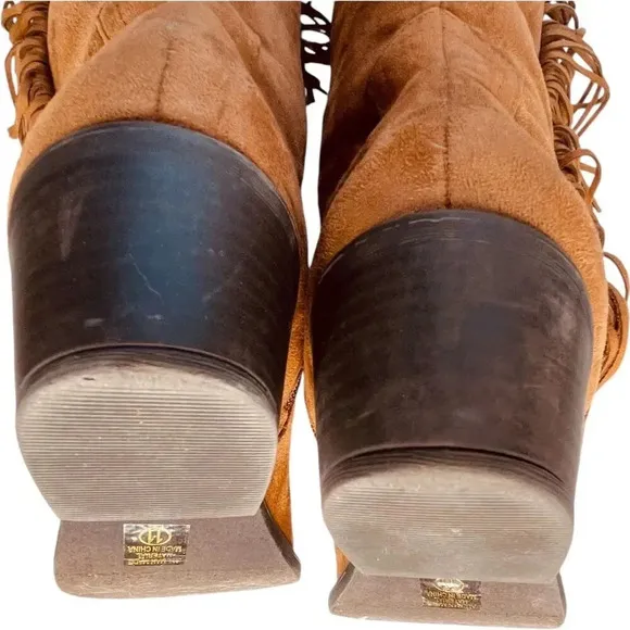 Soda Elvo-S Mid-calf Boots with Side Fringe