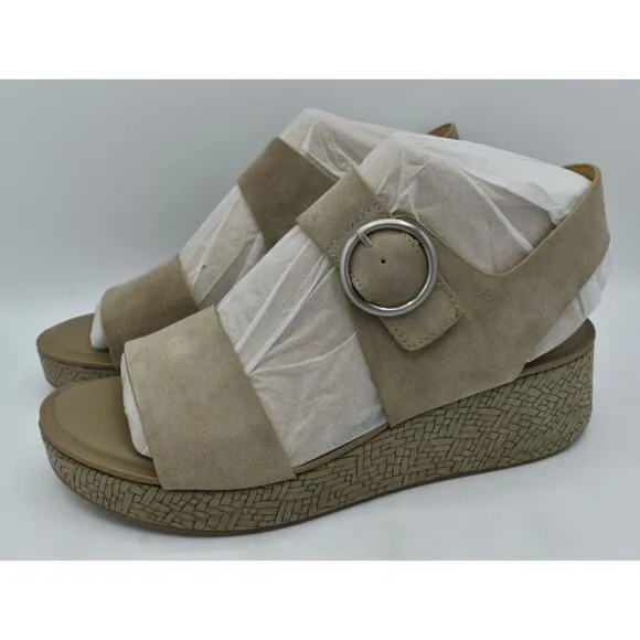 Sofft Womens Size 11 Faedra Grey Suede Leather Ankle Strap Open Toe Sandals