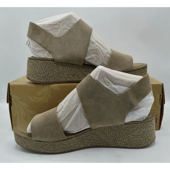 Sofft Womens Size 11 Faedra Grey Suede Leather Ankle Strap Open Toe Sandals