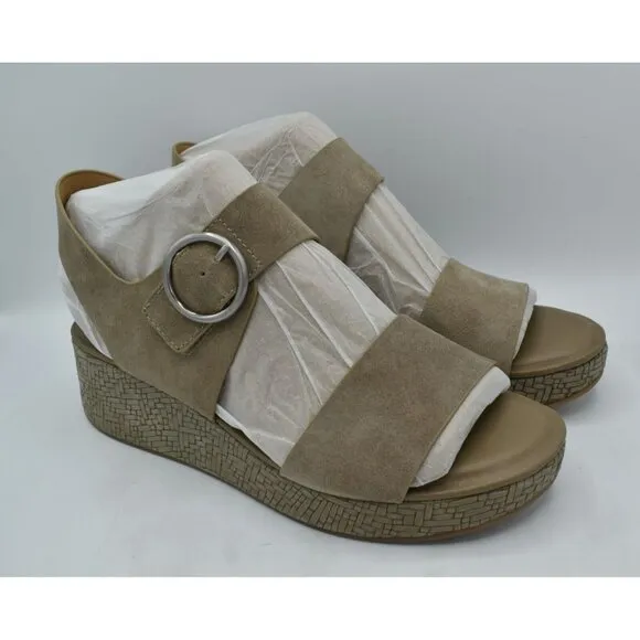 Sofft Womens Size 11 Faedra Grey Suede Leather Ankle Strap Open Toe Sandals