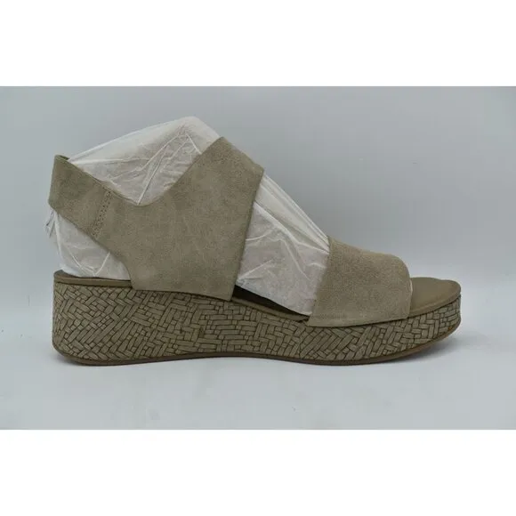 Sofft Womens Size 11 Faedra Grey Suede Leather Ankle Strap Open Toe Sandals