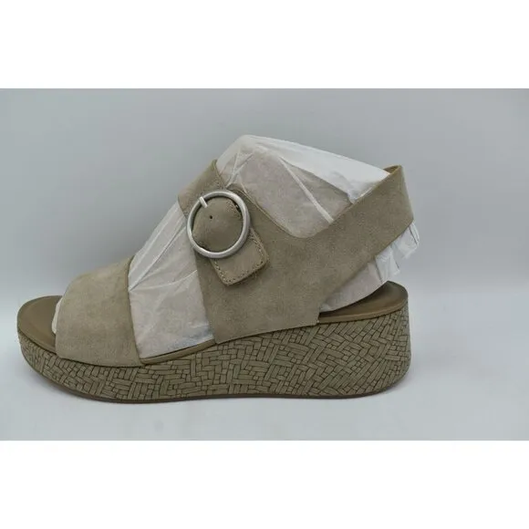 Sofft Womens Size 11 Faedra Grey Suede Leather Ankle Strap Open Toe Sandals