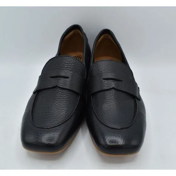 Sofft Womens Size 10 Elinor Moc Toe Black Leather Slip On Penny Loafers Shoes