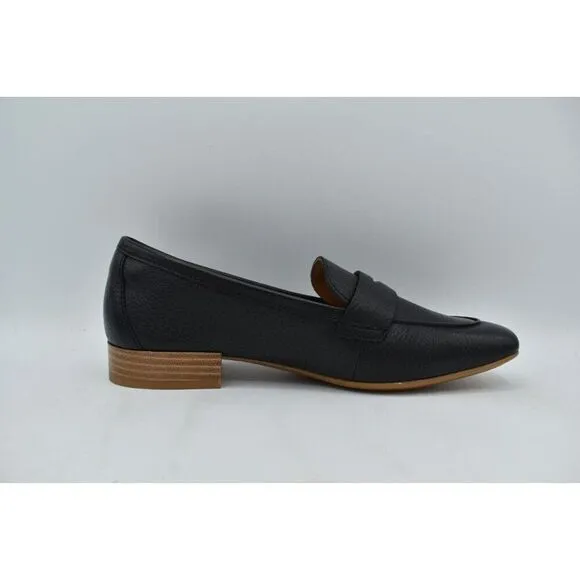 Sofft Womens Size 10 Elinor Moc Toe Black Leather Slip On Penny Loafers Shoes