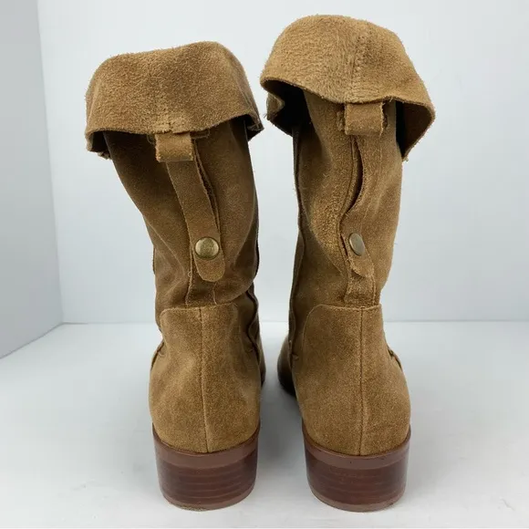 Sole Society size 8.5 Women’s Calanth Tan Brown Suede Leather Slouchy Boots