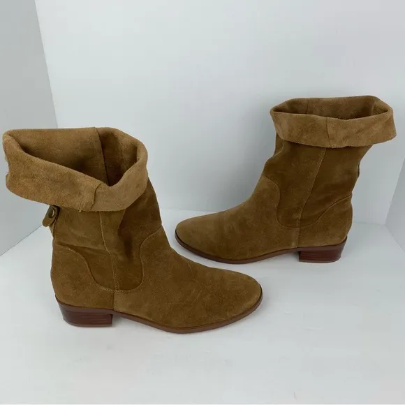 Sole Society size 8.5 Women’s Calanth Tan Brown Suede Leather Slouchy Boots
