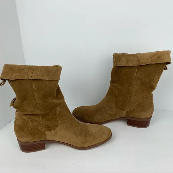 Sole Society size 8.5 Women’s Calanth Tan Brown Suede Leather Slouchy Boots
