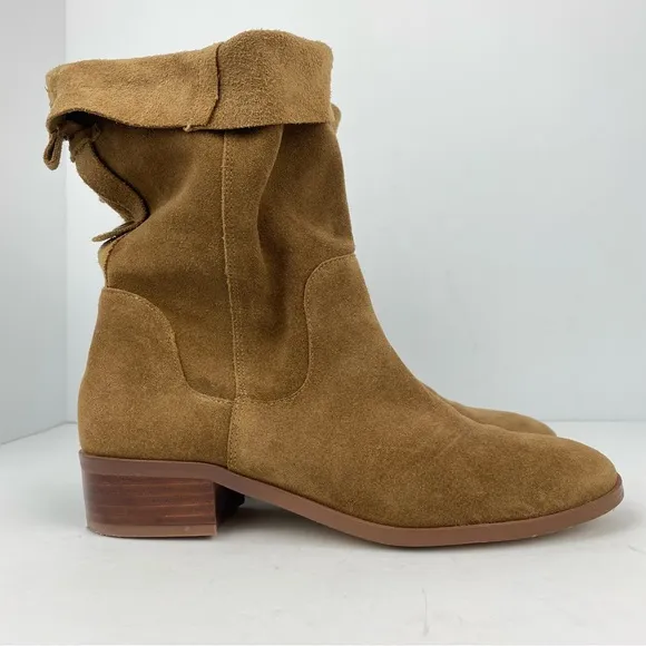 Sole Society size 8.5 Women’s Calanth Tan Brown Suede Leather Slouchy Boots