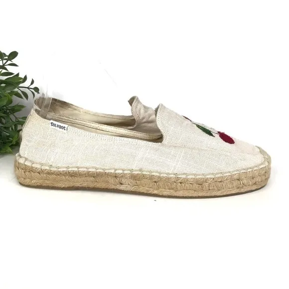 SOLUDOS Cherry On Top Platform Smoking Slippers Espadrilles 11