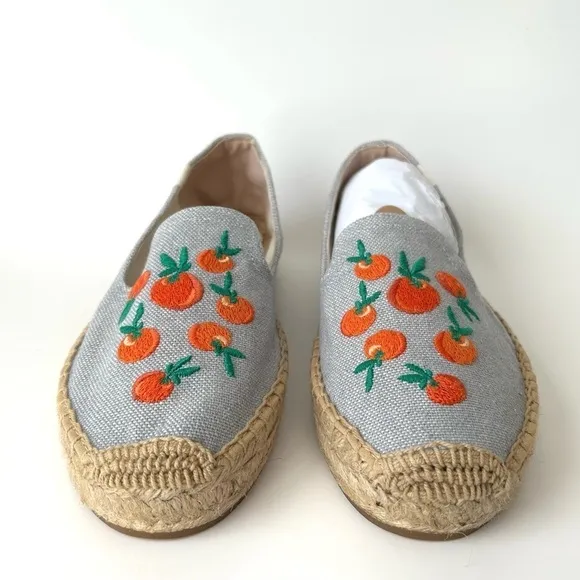 Soludos Clementine Platform Espadrille Chambray Flats Size 7.5 New in Box