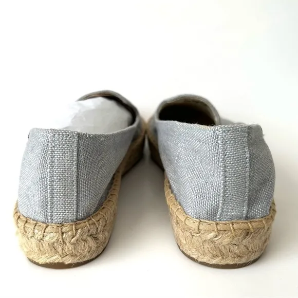 Soludos Clementine Platform Espadrille Chambray Flats Size 7.5 New in Box