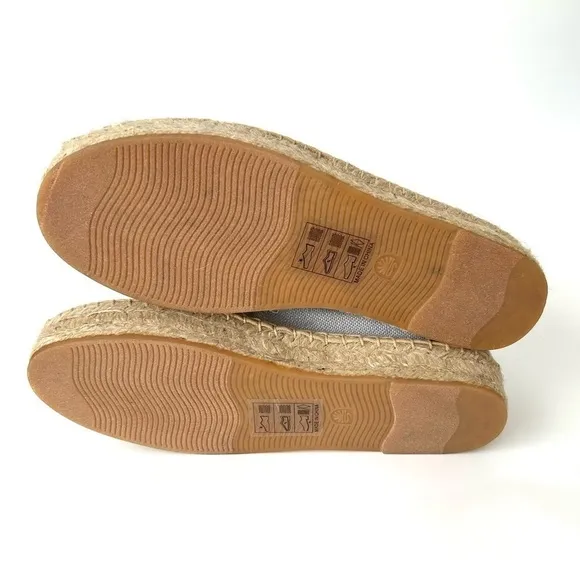 Soludos Clementine Platform Espadrille Chambray Flats Size 7.5 New in Box
