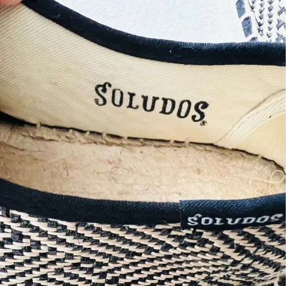 Soludos Lace Up Espadrilles In Black Natural - Flats