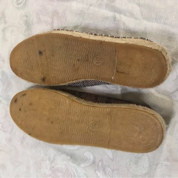 Soludos Platform Espadrilles Union Jack Red Blue Flats size 10