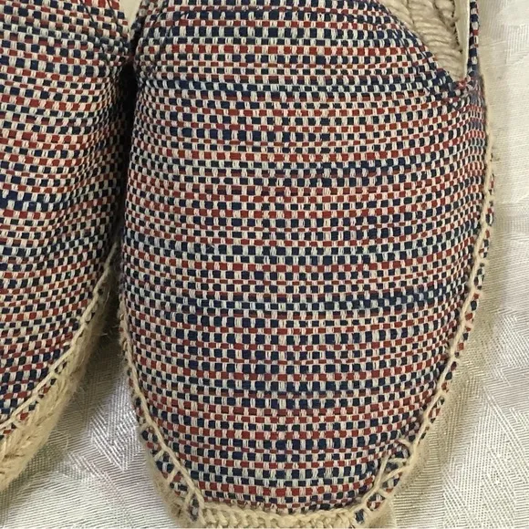 Soludos Platform Espadrilles Union Jack Red Blue Flats size 10