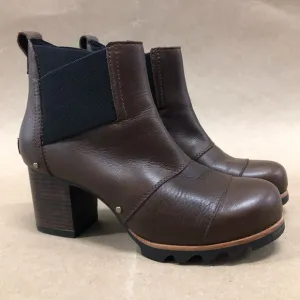 Sorel Addington Leather Studded Heeled Boots sz 8